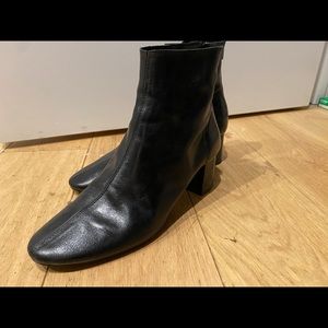 Mango leather ankle boots